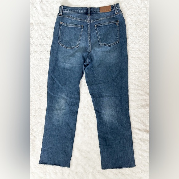 MADEWELL High Rise Straight Frayed Ankle Jean - Picture 2 of 10
